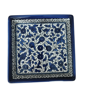 Multicolor Ceramic Square Plate 17cm